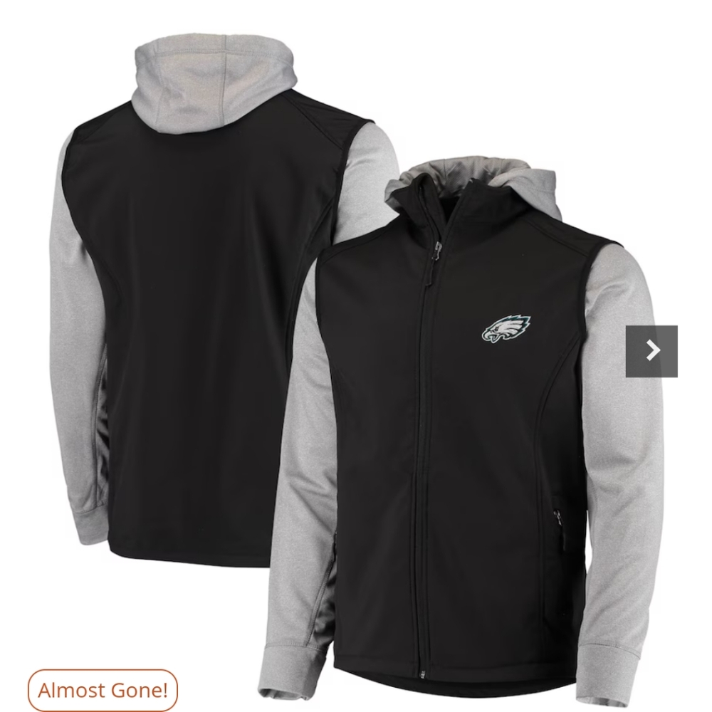 Philadelphia Eagles Dunbrook Alpha full zip jacket black\ gray size XXL NWT